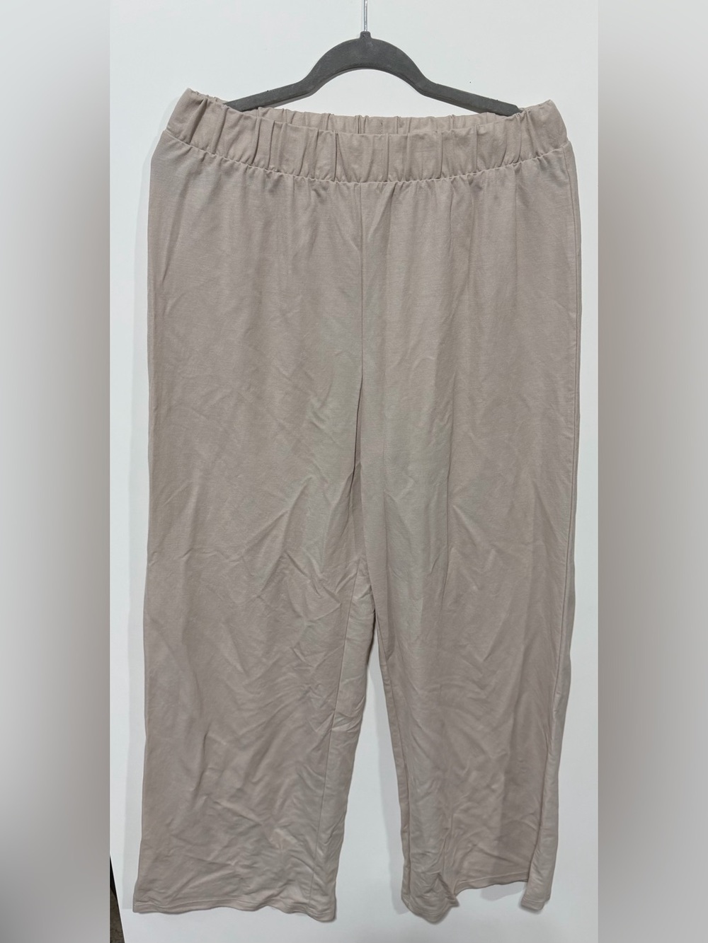 H&M Women’s Light Taupe Elastic-Waist Pants